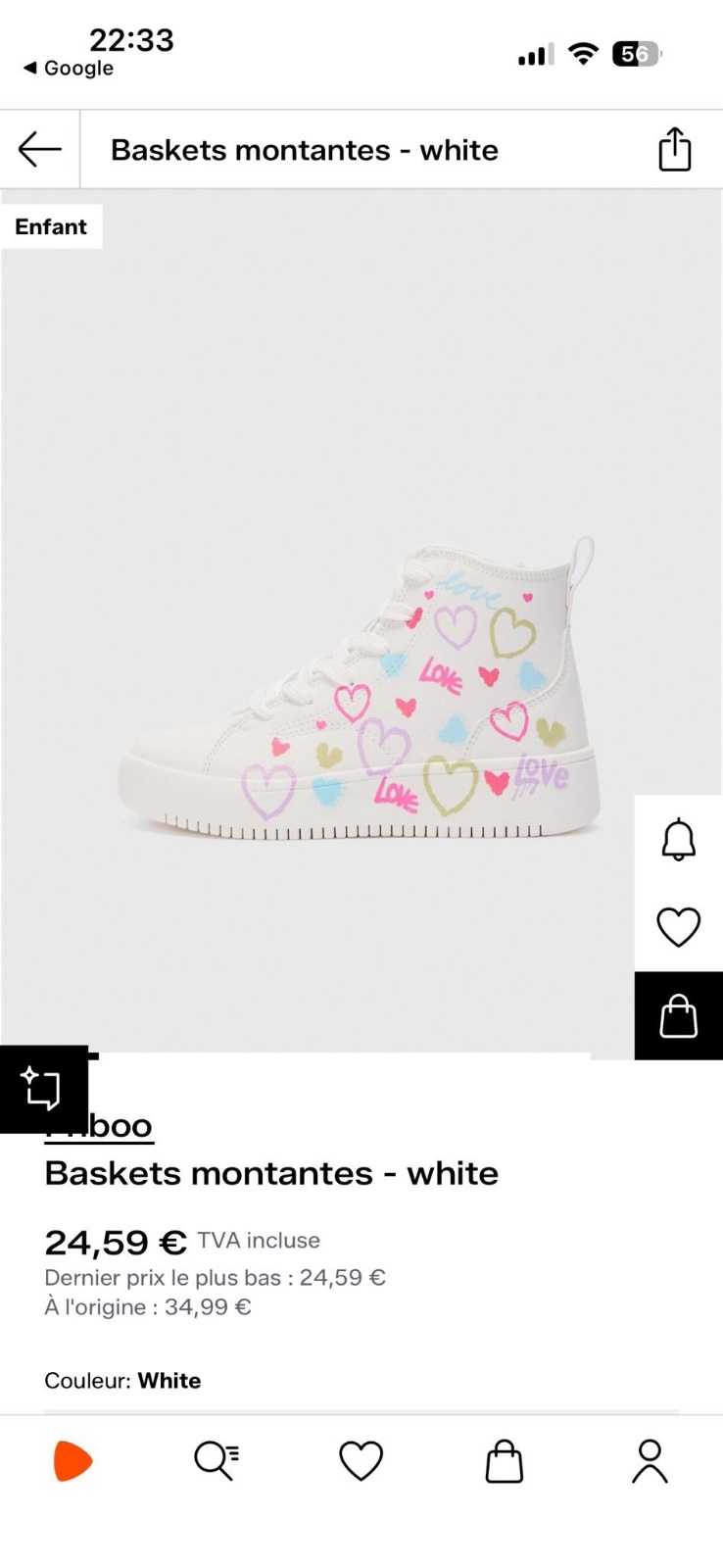 Basket fille 