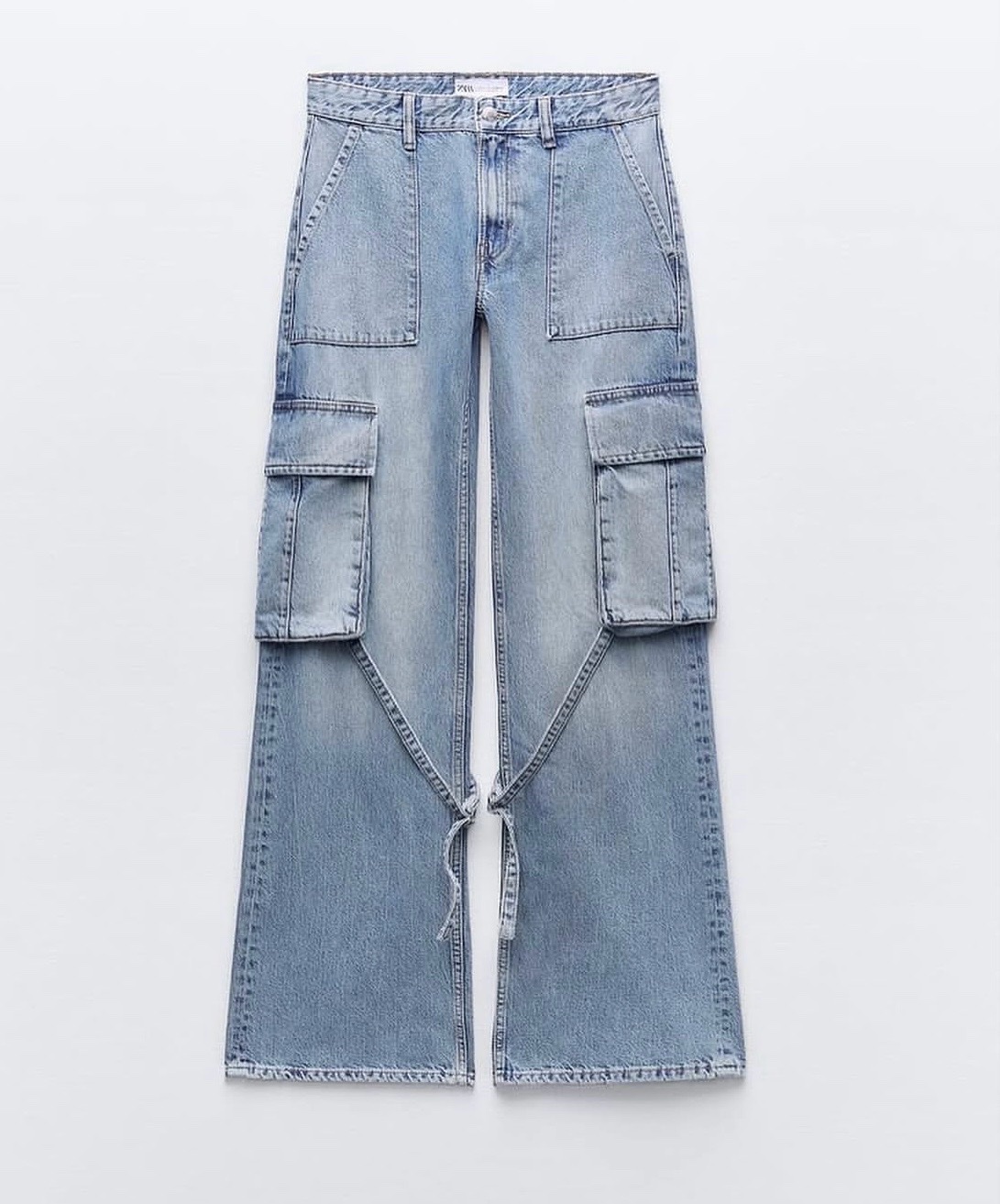 Mid rise cargo jean zara 