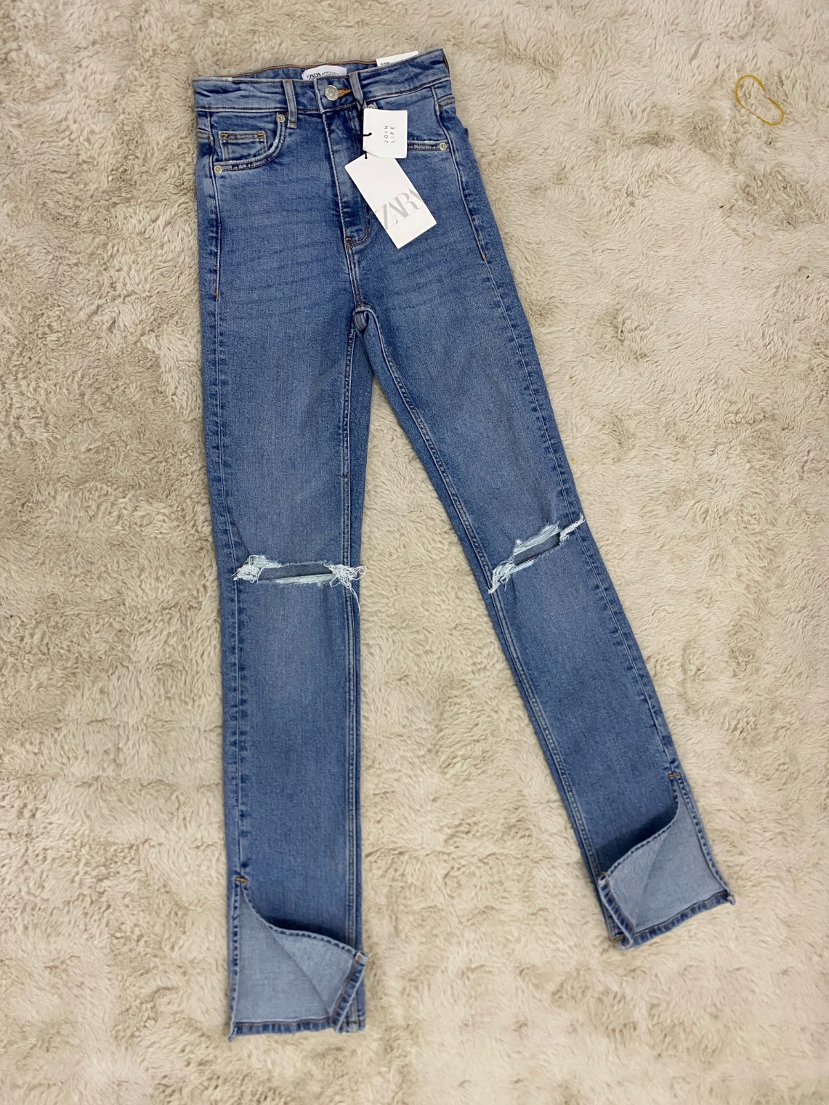 Hi-rise full length jean zara