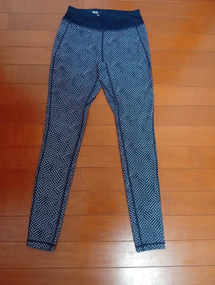 Uniqlo SPRZ NY AIRism Leggings François Morellet Geometric Lines Blue - xs / s