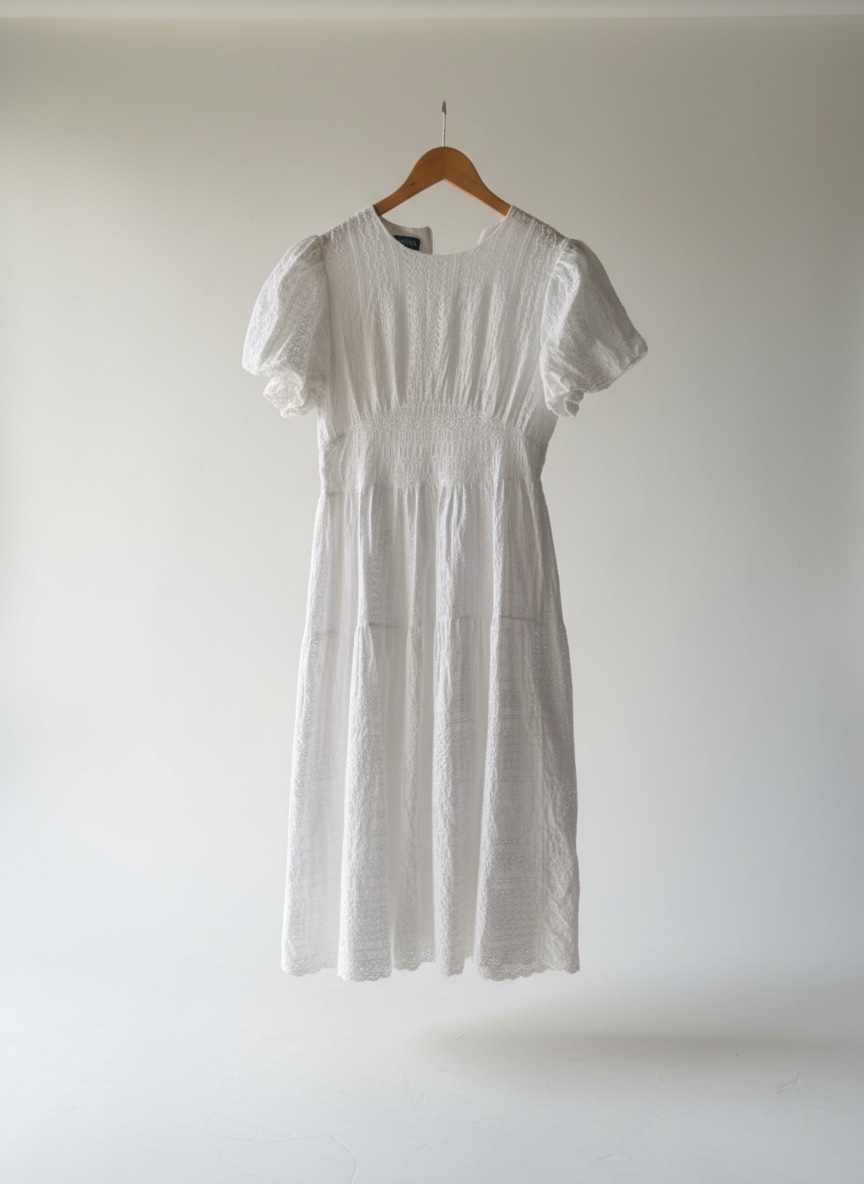 Robe avec broderie englaise