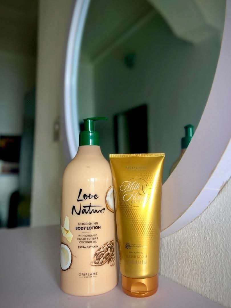 Lait de corps et gommage