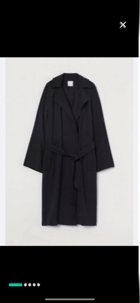 trensh noir avec 2 poches