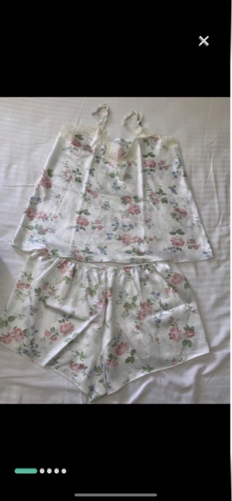 pyjama fleuri en satin de soie 
