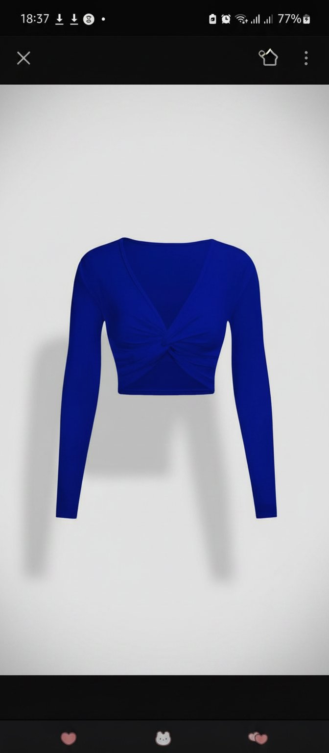 SHEIN Unity Twist Detail Long Sleeve Top