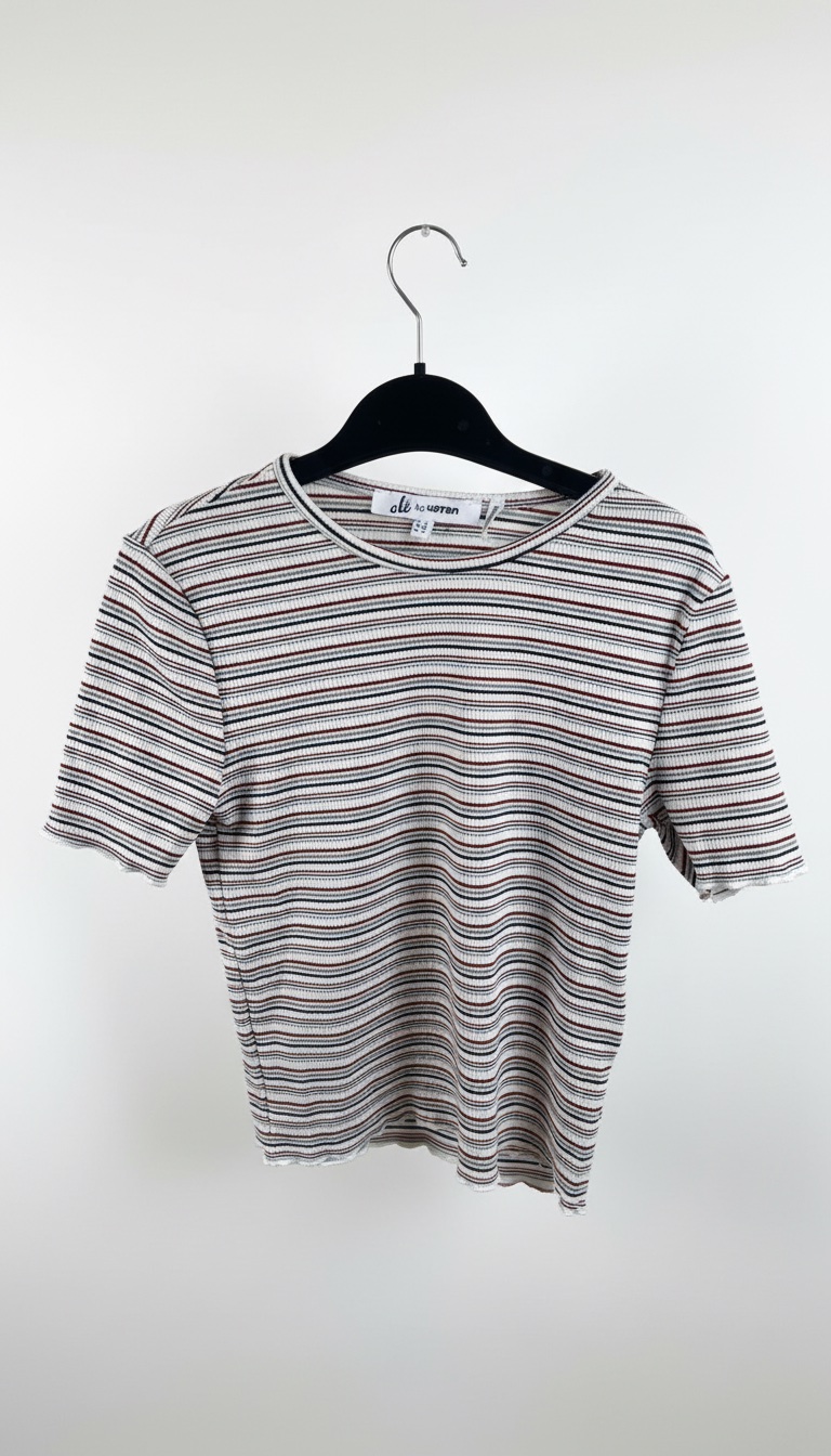 T-shirt rayé côtelé Olé by Koton - Taille S