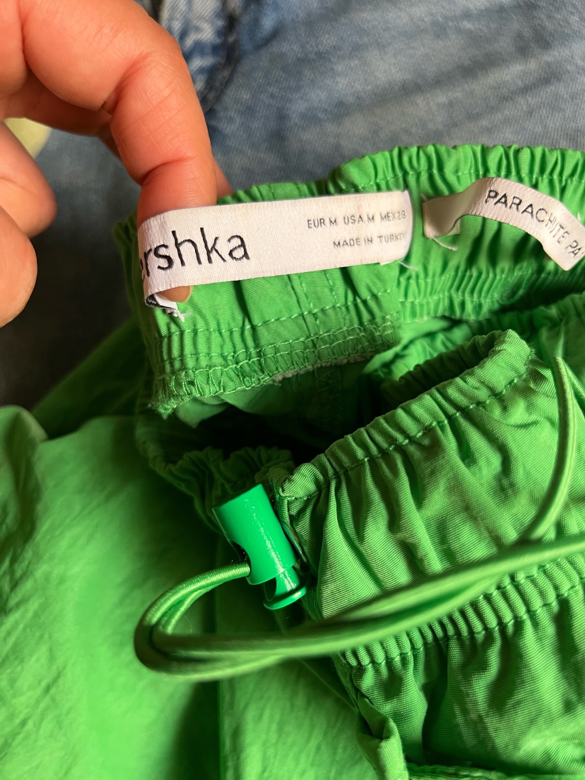 Pantalon parachute vert