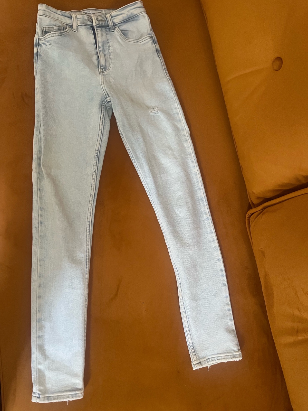 Jeans bleu délavé
