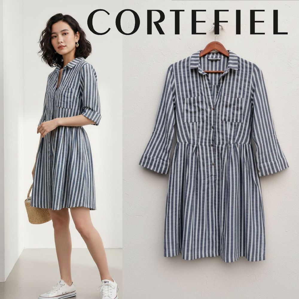 Robe CORTEFIEL rayée Bleu et Blanc Taille:S