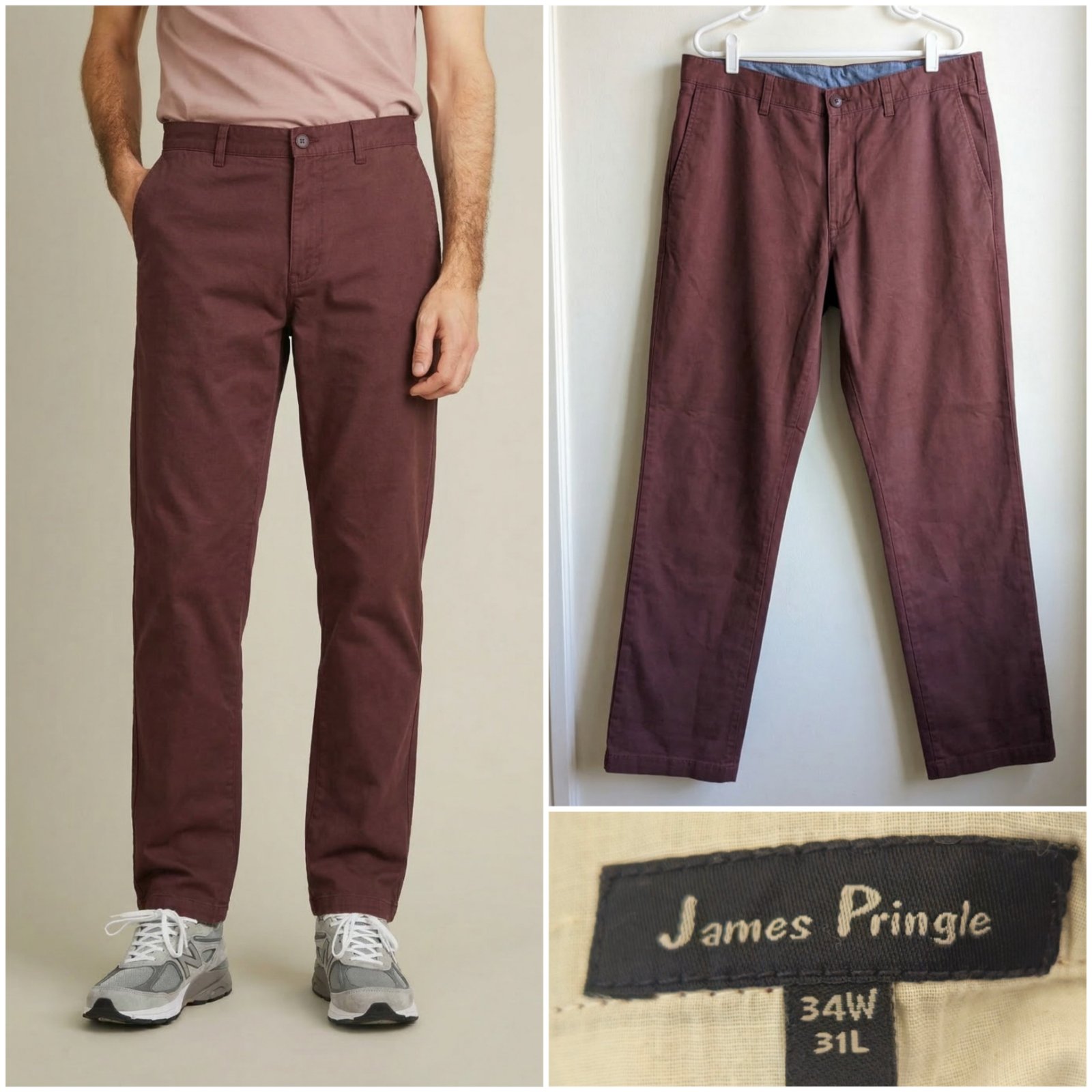 Pantalon Chino JAMES PRINGLE pour homme taille M