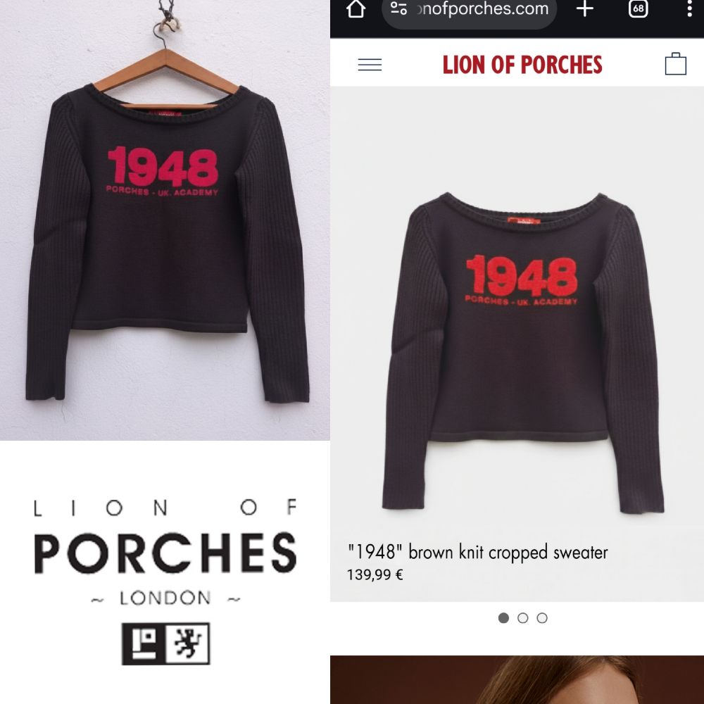 Pull Marrom "Lion of Porches" Taille S pour femme