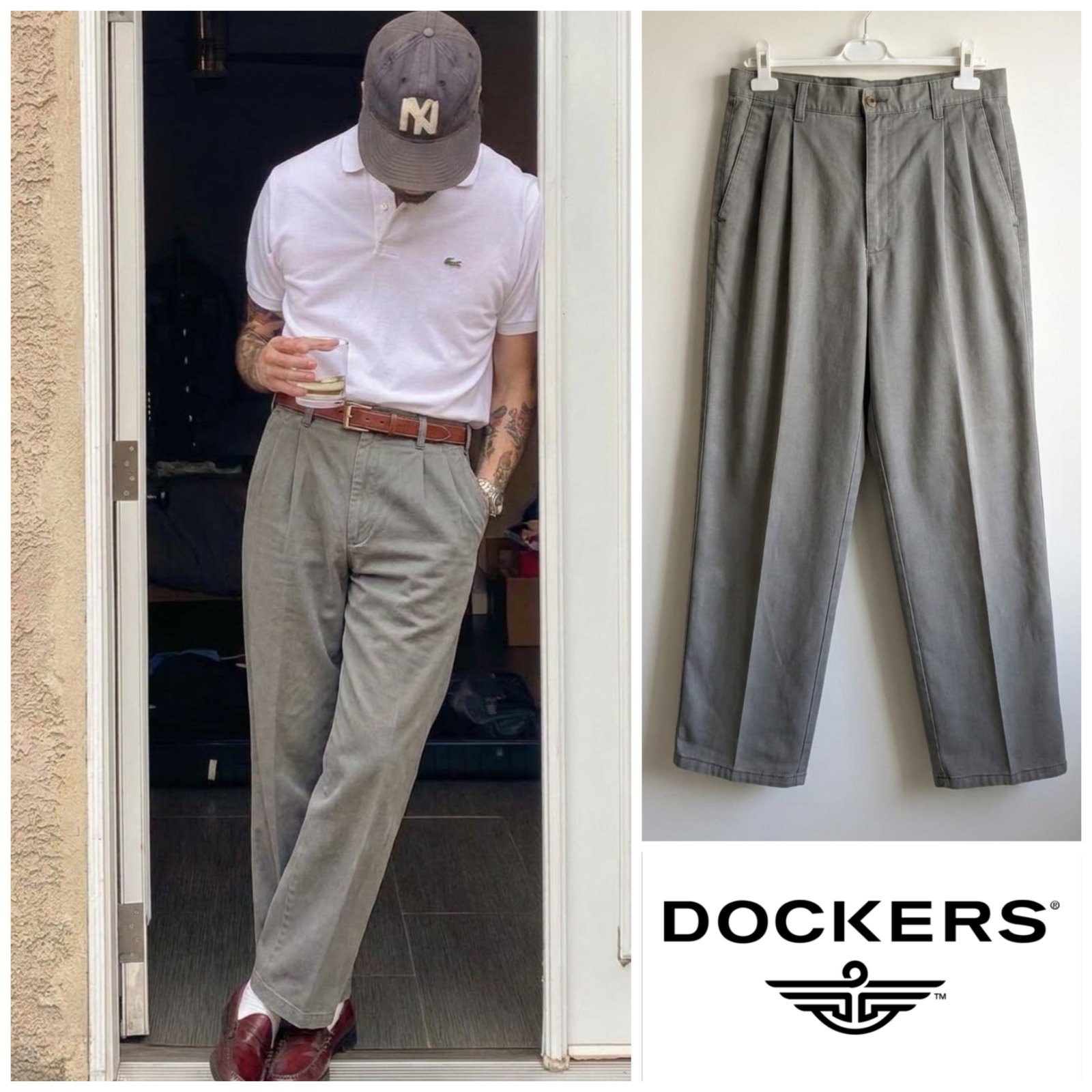 Pantalon Khaki vert olive Dockers pour homme taille M( 32US 42FR)
