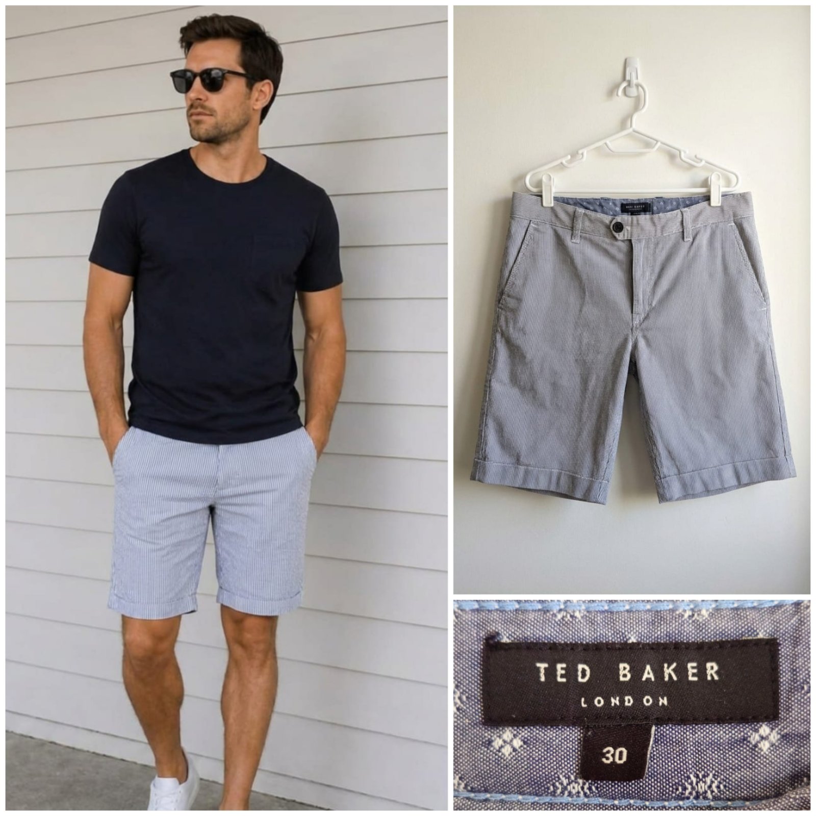 Short rayé TED BAKER pour homme taille 30US ( Équivalent à la taille S)