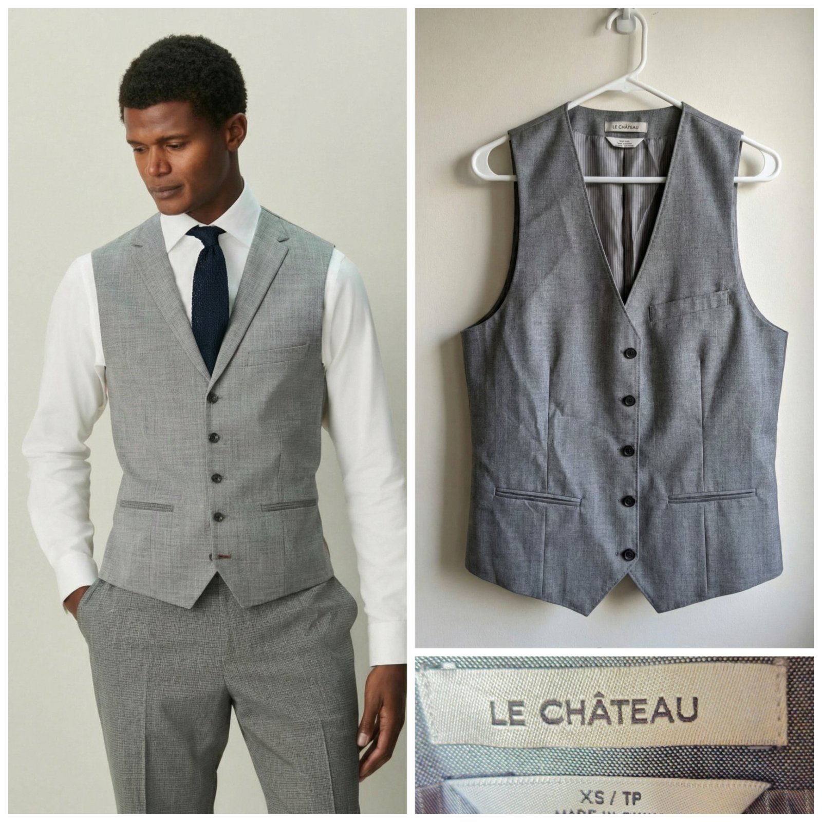 Gilet gris LE CHÂTEAU  pour homme taille XS