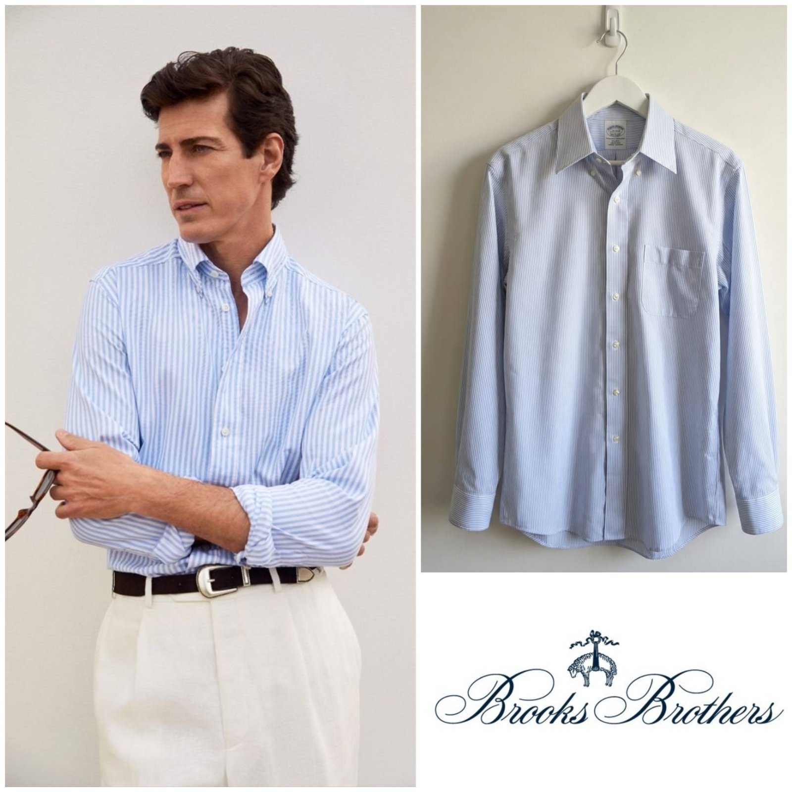 Chemise rayée BROOKSBROTHERS taille M(15.5)