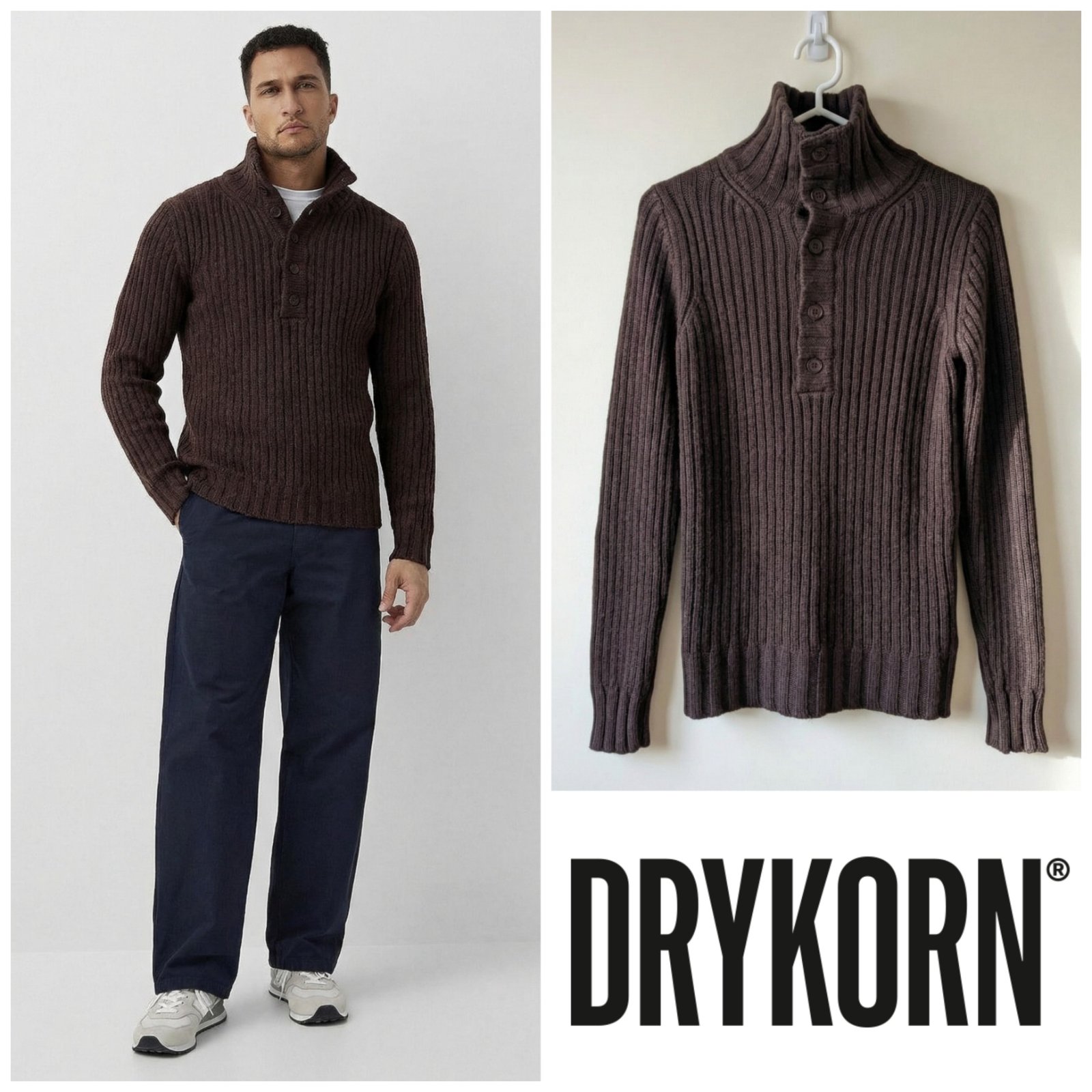 Pull à col camionneur boutonné DRYKORN taille S