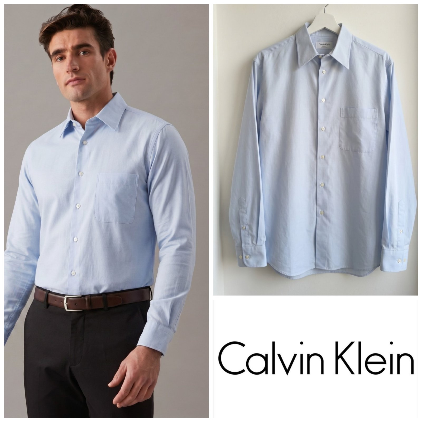 Chemise bleu ciel CALVIN KLEIN pour homme taille L