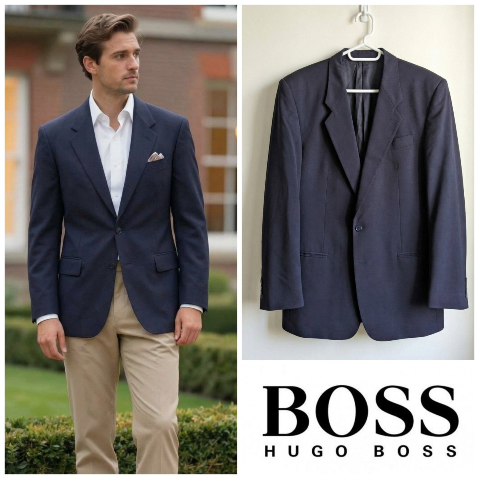Blazer bleu marine HUGO BOSS pour homme taille 52 (L/XL)