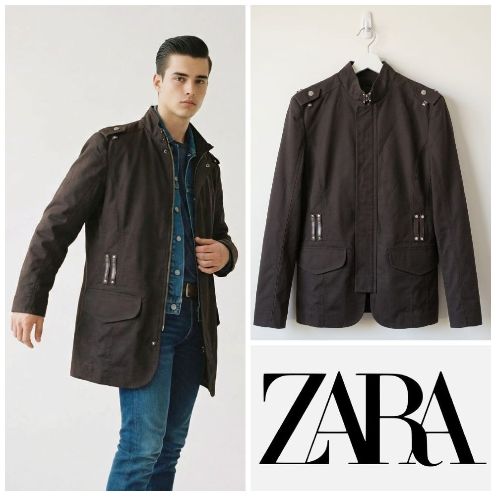Manteau noir ZARA pour homme taille