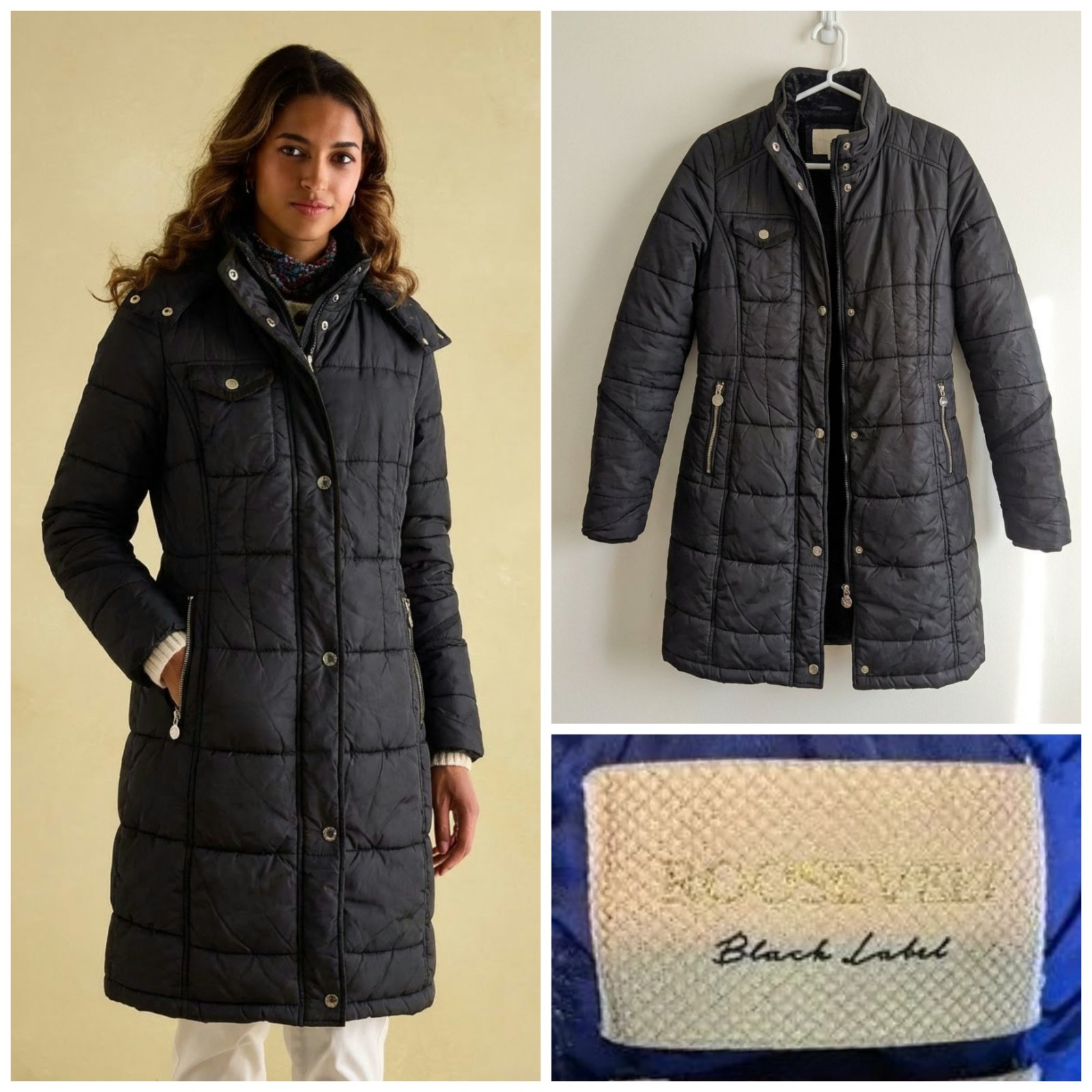 Manteau noir ROOSEVELT BLACK LABEL pour femme taille M