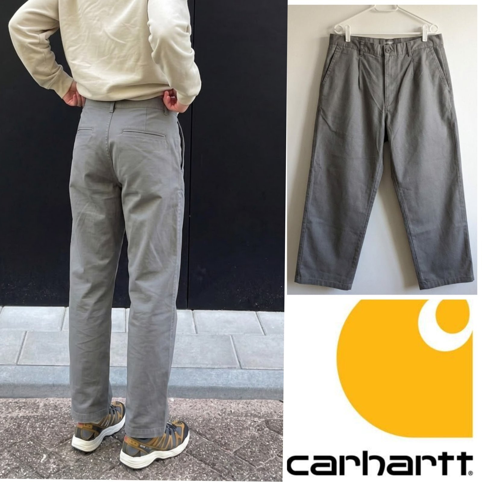 Pantalon baggy vert olive/gris CARHARTT pour homme taille S ( 30US)