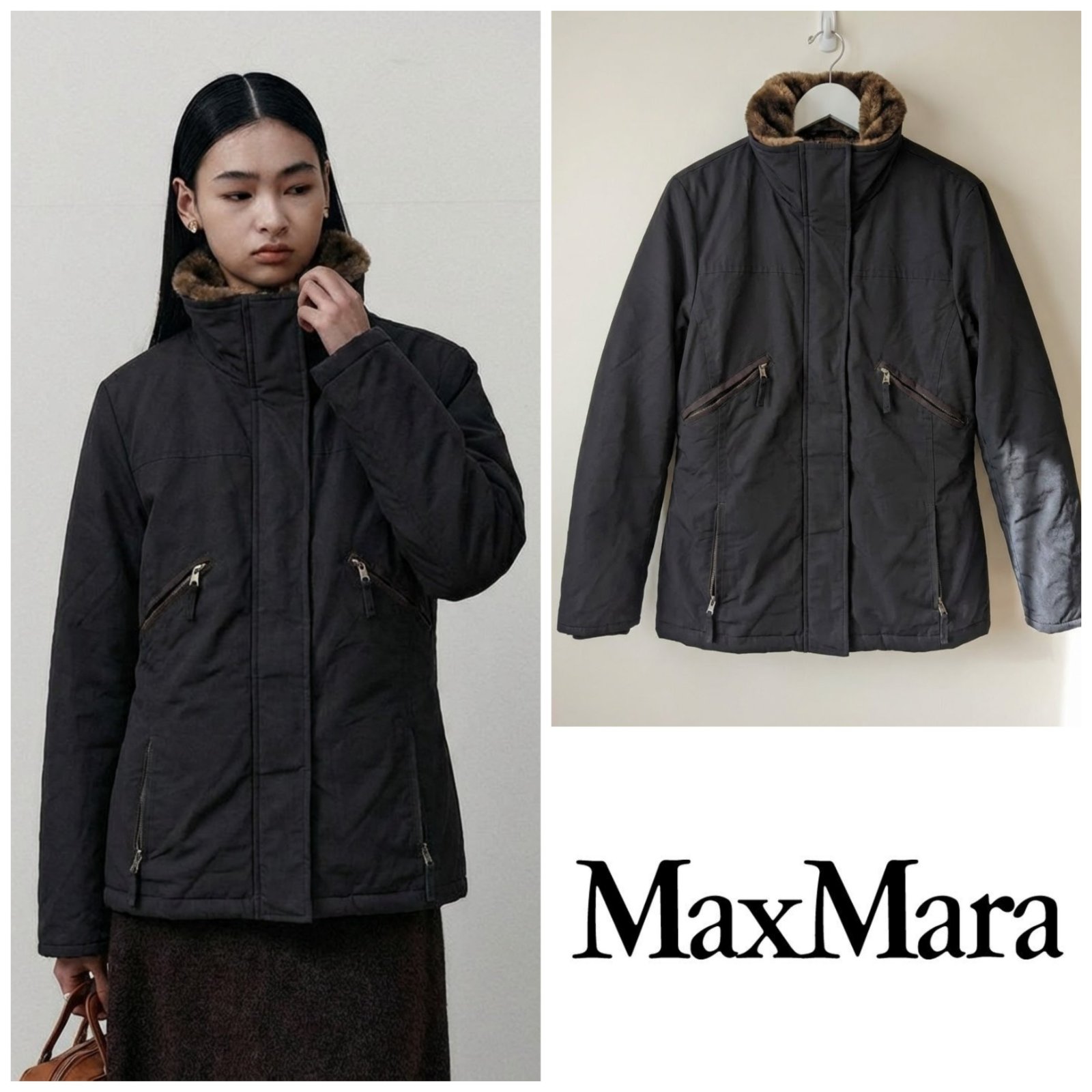 Manteau MAXMARA noir taille 38