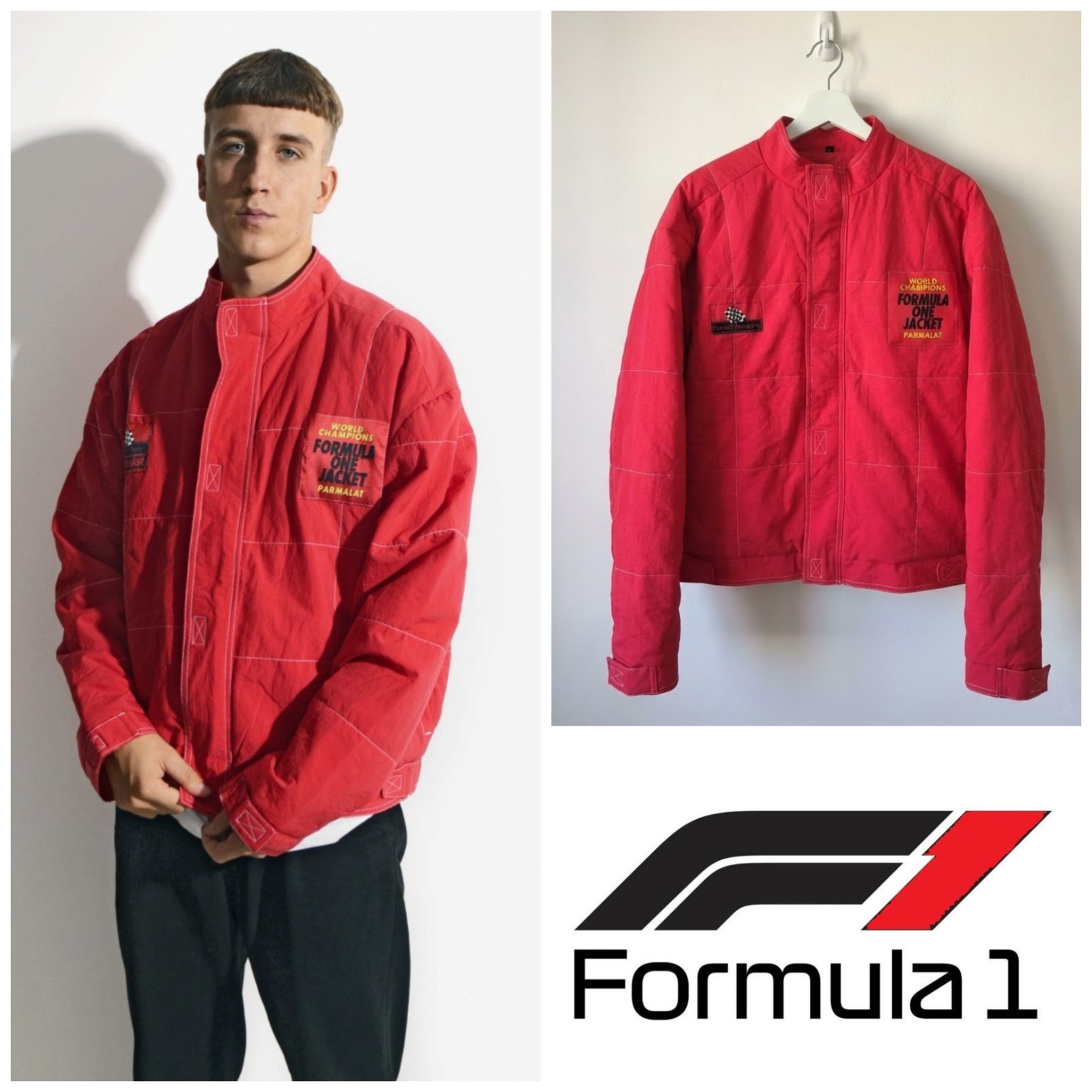 Veste rouge FORMULA 1 vintage taille M