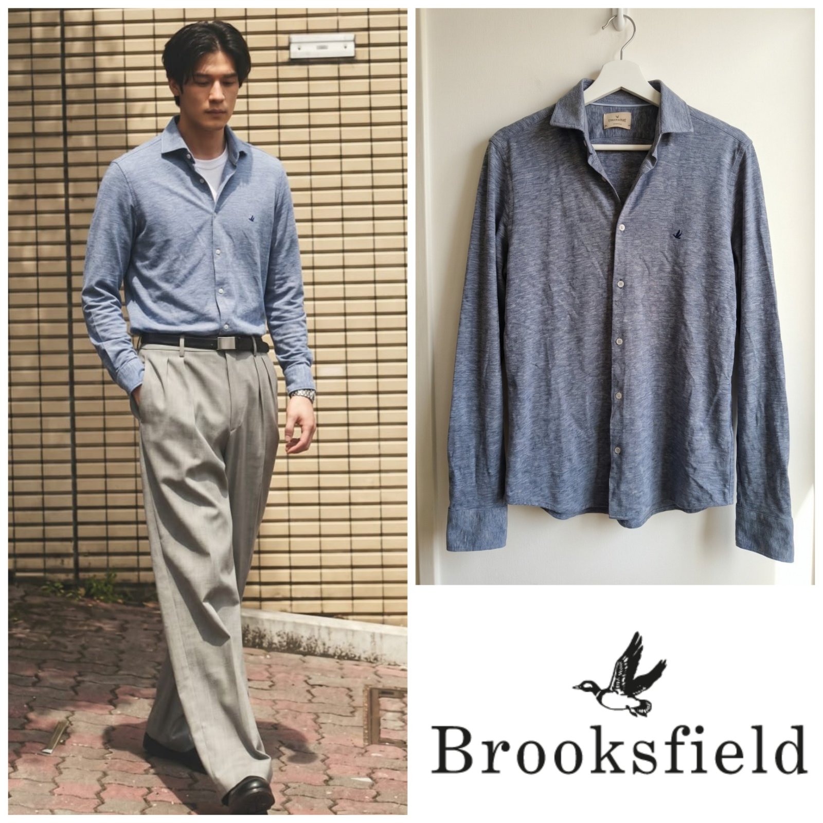 Chemise gris BROOKSFIELD pour homme taille 50 (taille L)