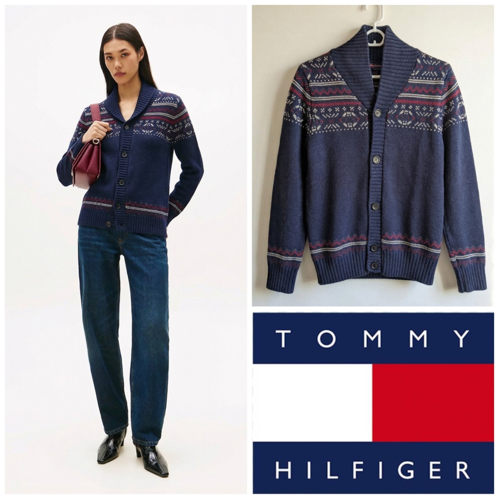 Gilet bleu TOMMY HILFIGER pour femme taille M