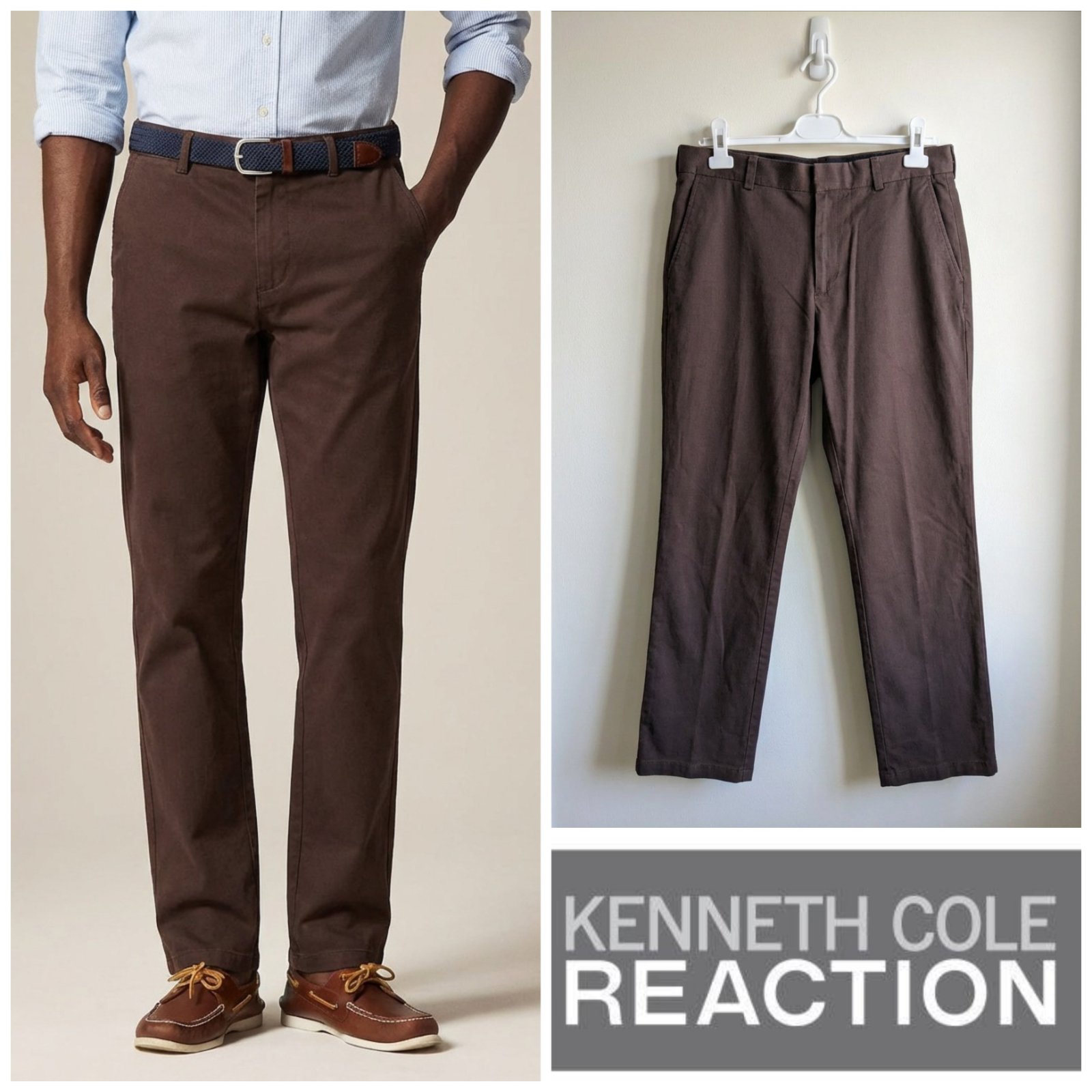 Pantalons marron KENNETH COLE pour homme taille 34US 44FR