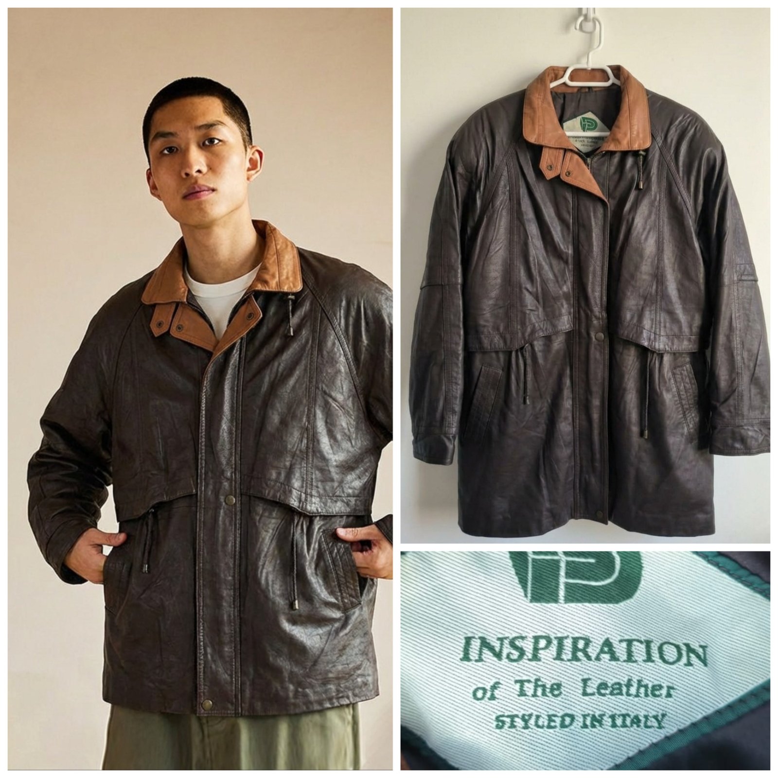 Veste cuir pour homme taille M