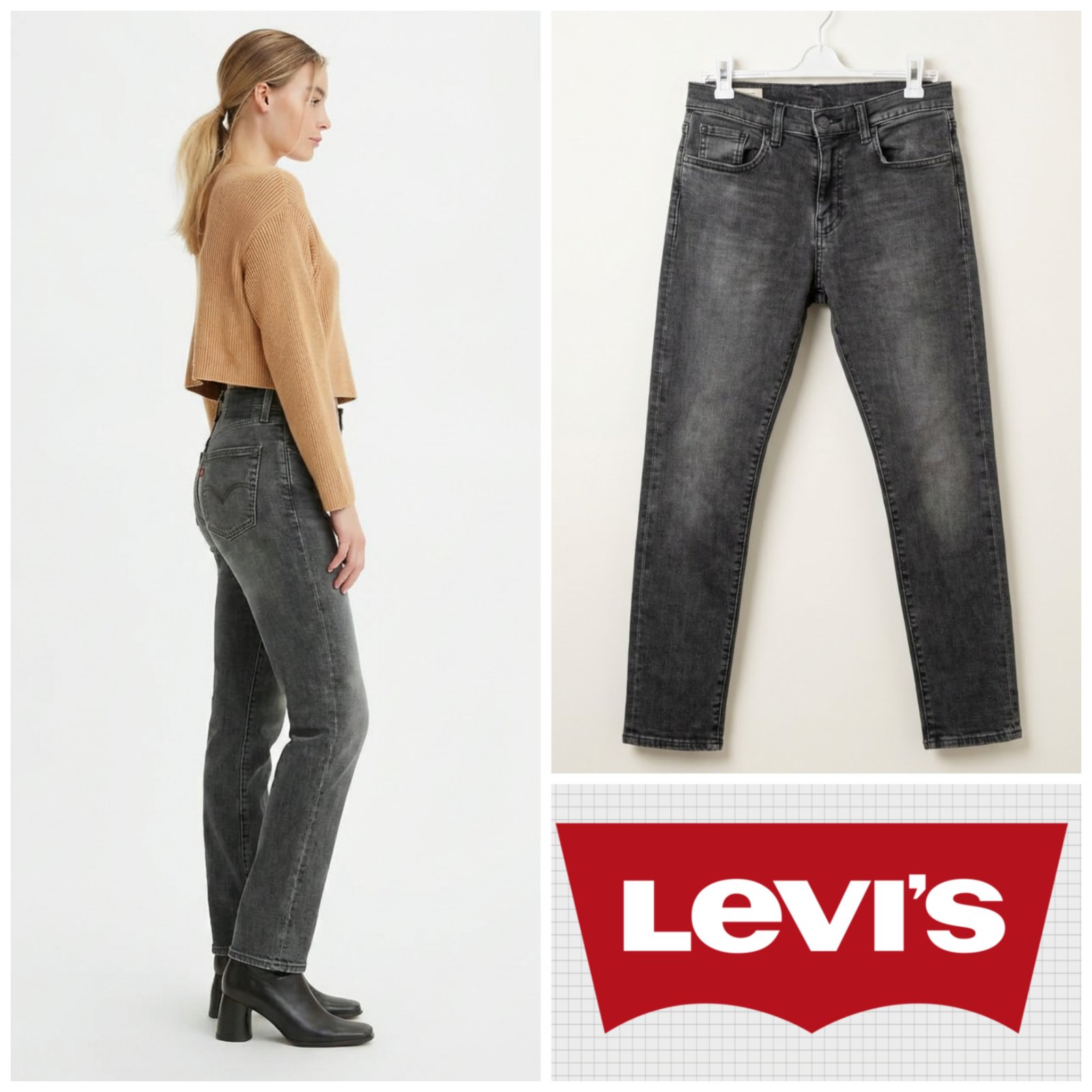 Jeans gris LEVI'S pour femme taille 30US 40FR