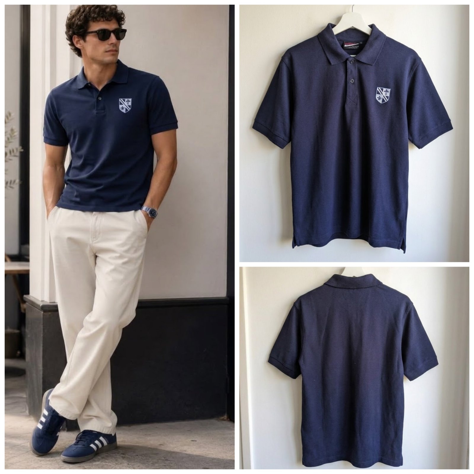 Polo bleu marine pour homme taille M (38)