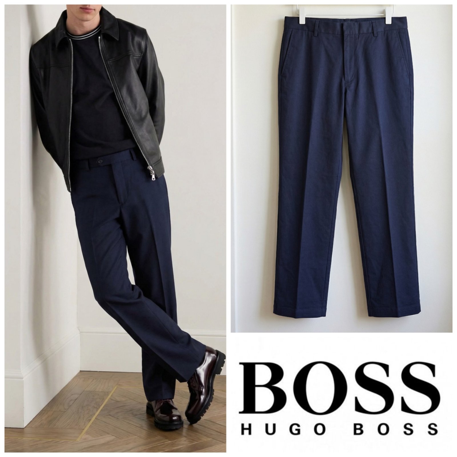Pantalon bleu marine HUGO BOSS pour homme taille 46(M)