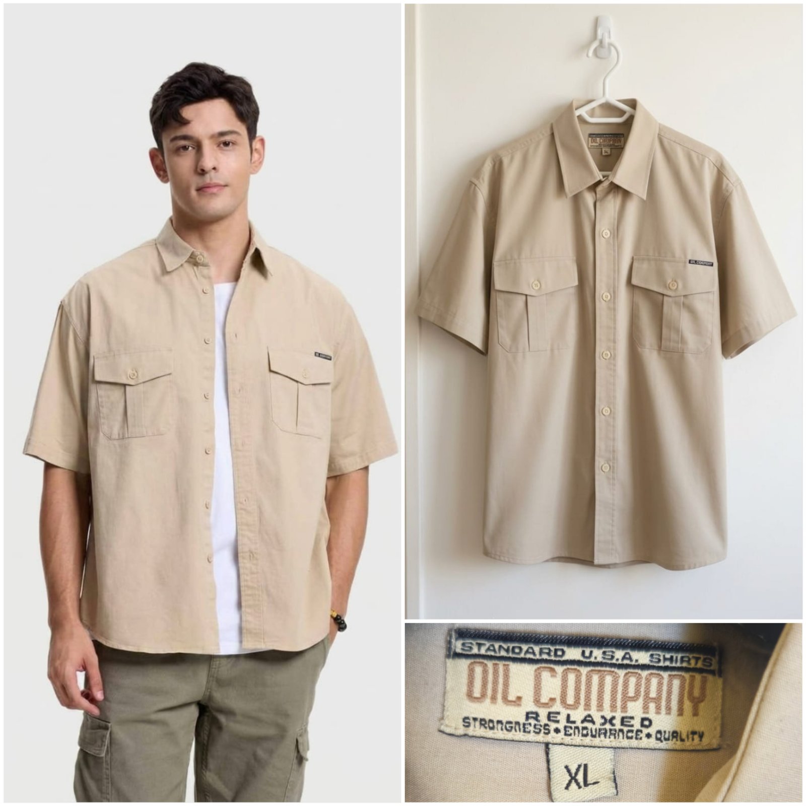 Chemise demi manche pour homme taille XL 