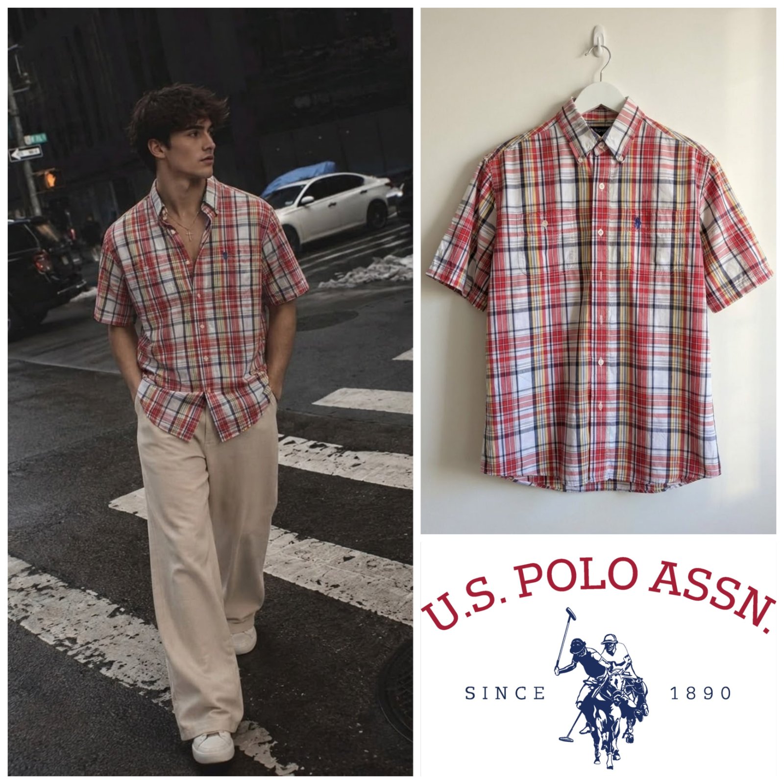 Chemise US POLO ASSN carreaux pour homme taille XL