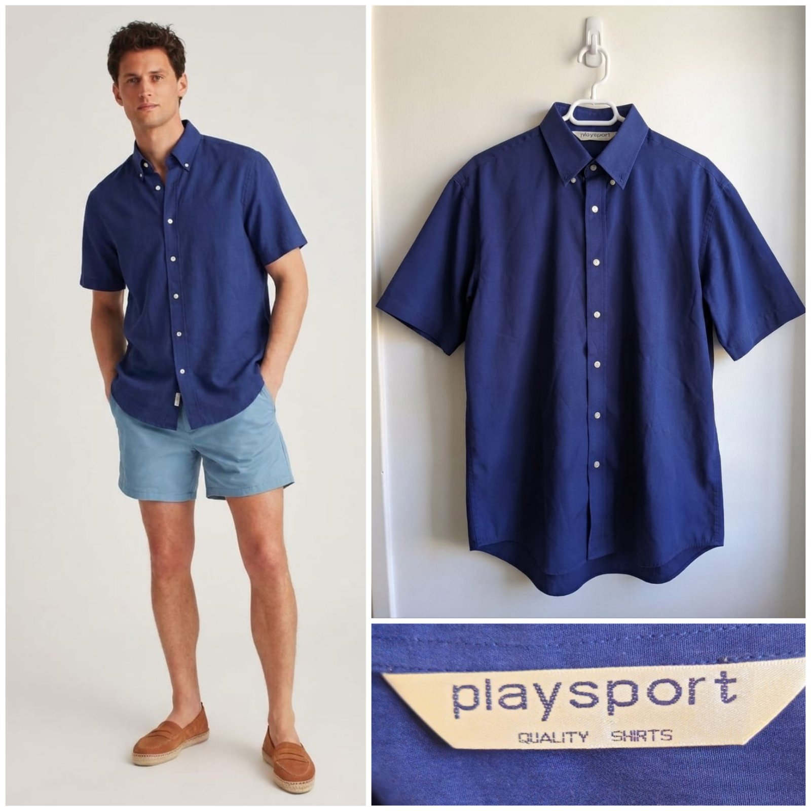 Chemise bleu PLAYSPORT pour homme taille L (16.5)