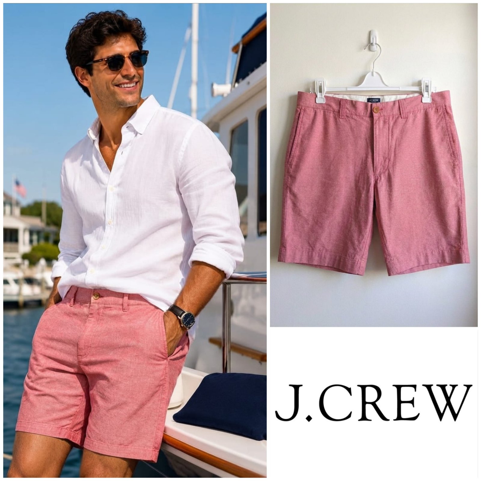 Shorts rose corail J CREW pour homme taille 33US 43FR (taille M)