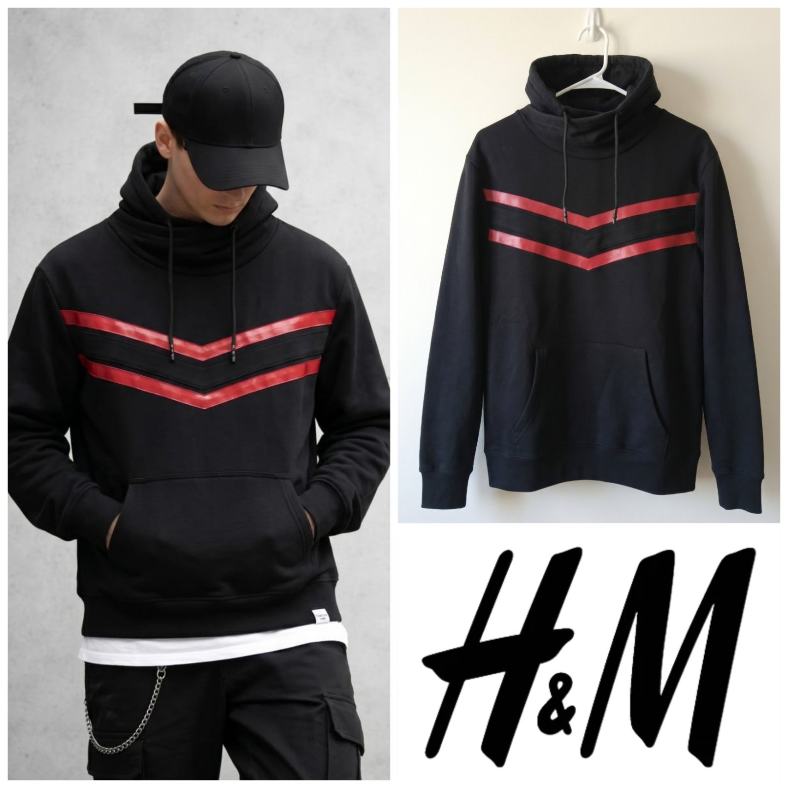 Pull noir H&M pour homme taille S