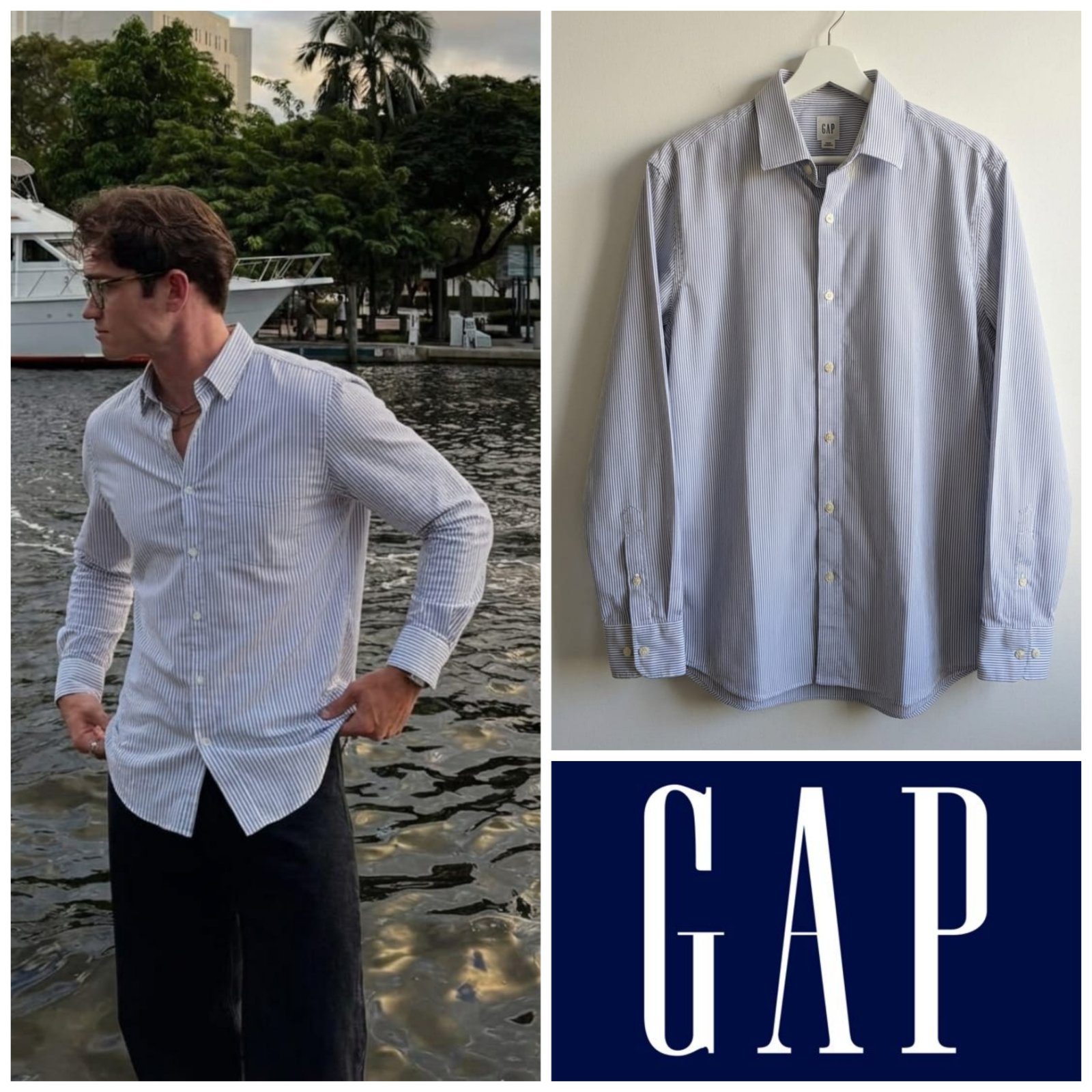 Chemise rayée GAP pour homme taille S