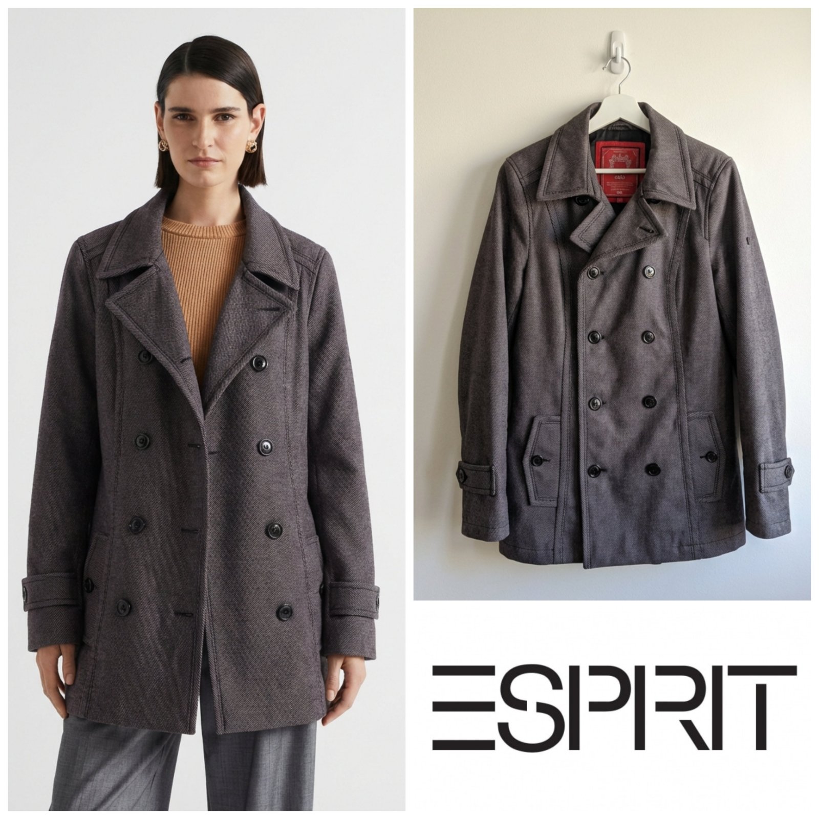 Manteau gris EDC par ESPRIT 100% cotton taille XXL ylaabes XL