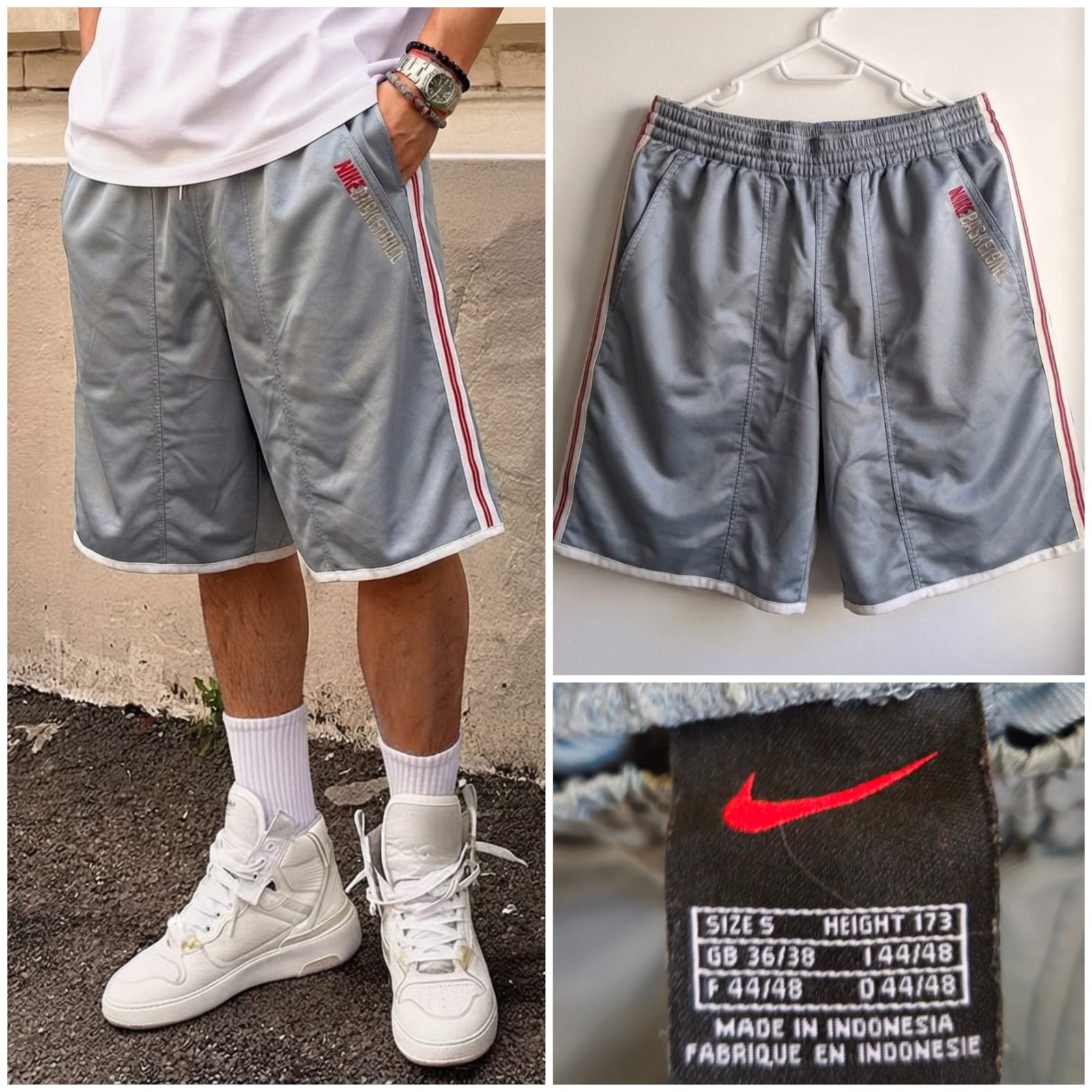 Shorts NIKE BASKETBALL gris pour homme taille S