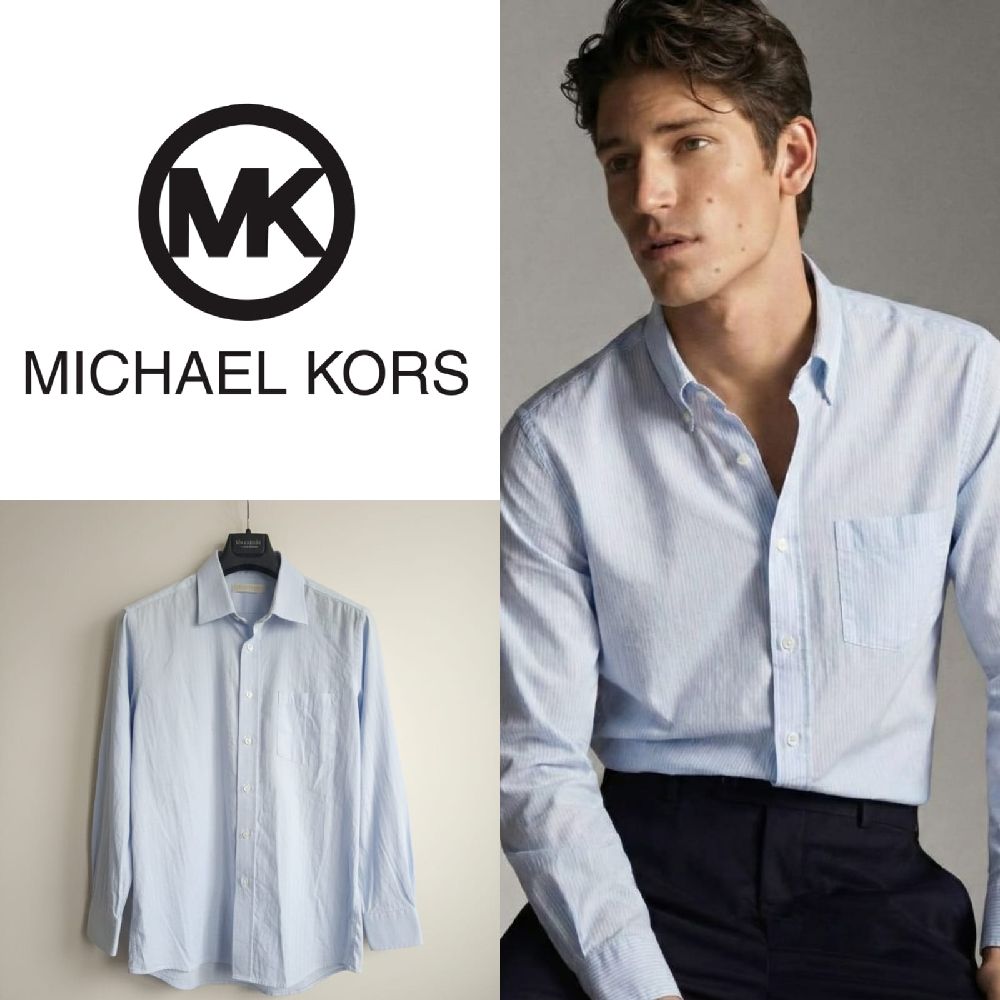 Chemise MICHAEL KORS bleu ciel pour homme taille L 
