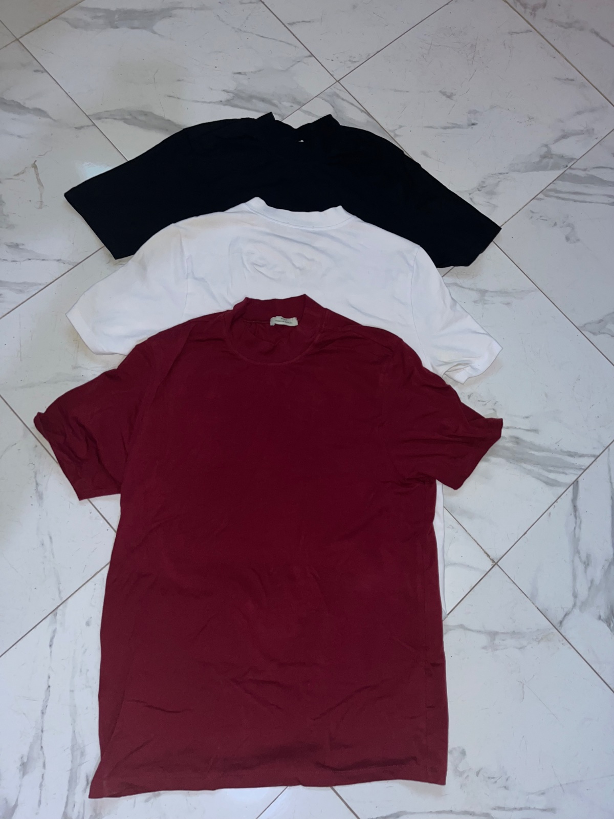 T-shirts homme – Noir, Blanc & Bordeaux