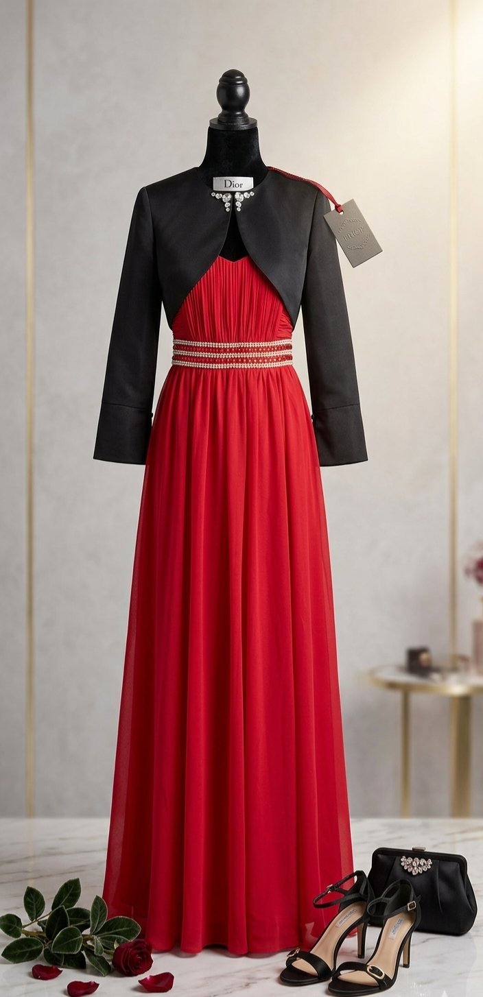 Robe soirée rouge 