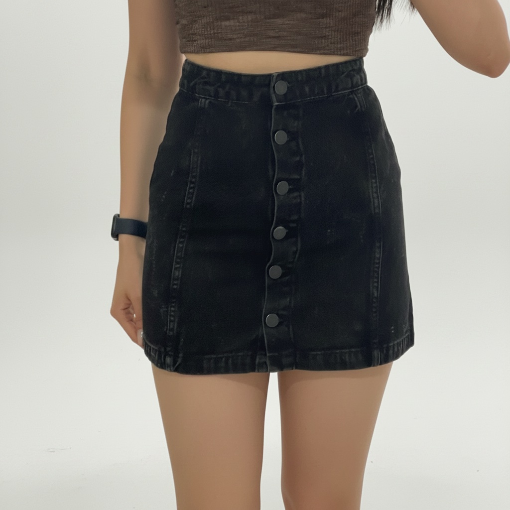 Jupe jean noire