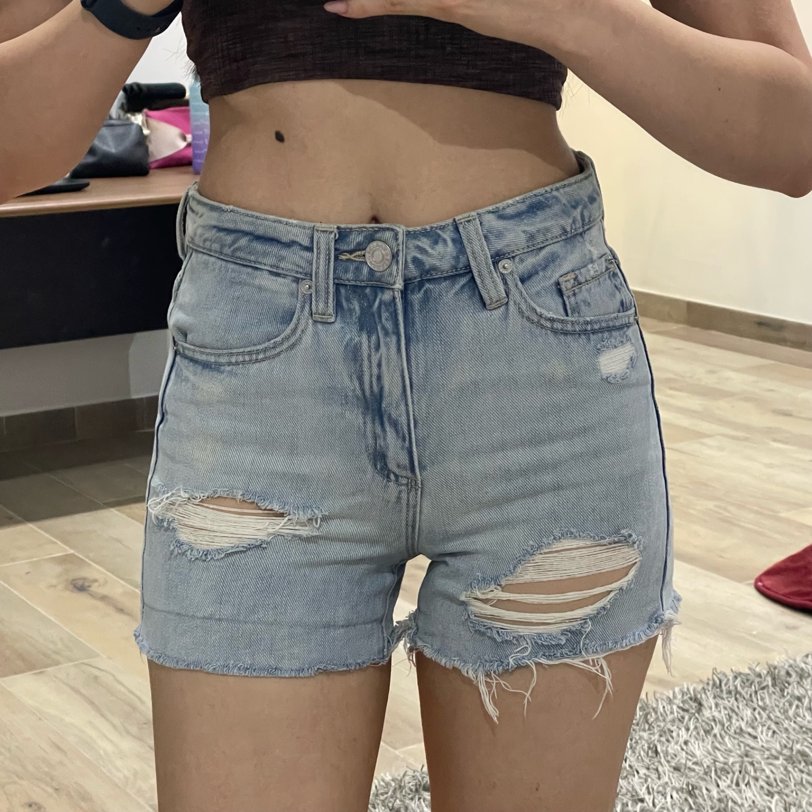 Short jean déchiré