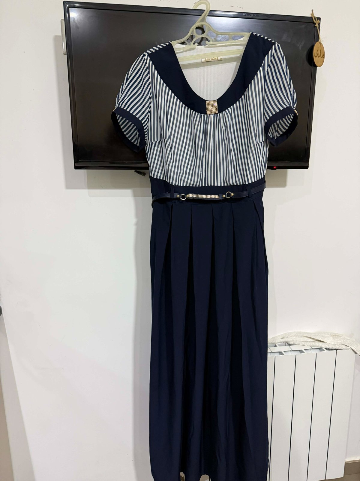 Robe bleu marine/blanc
