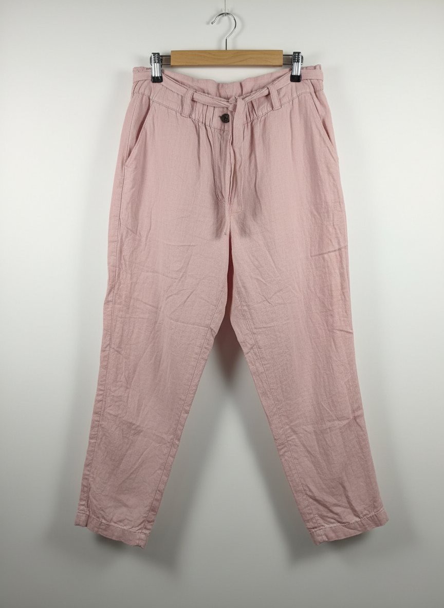 Pantalon en lin rose