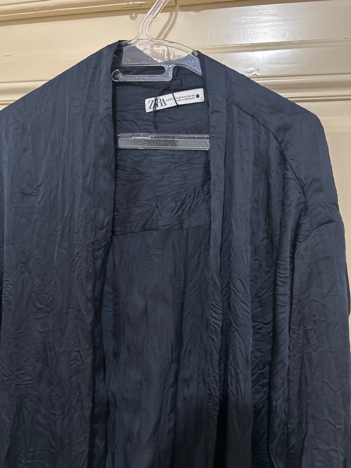 Kimono zara taille s/m bleu nuit